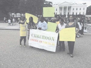 African immigrants rally in front of the White House on April 3 to support keeping the Diversity Visa. Roughly 25,000 Africans come to the US each year through the program. Photo by Cameroon American Council