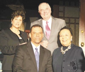 Cynthia Willard-Lewis, Oliver Thomas and Gail Glapion pose with Charles Bosworth, all actors in Anthony Bean’s ‘Reflections2’