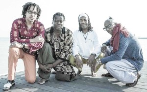 Members of the New AfroCuban Quartet, from left to right, Leandro Saint-Hill, Childo Tomas and Ernesto Simpson with Omar Sosa