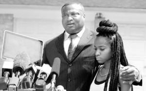 16-year-old African American female rape victim who identifies herself as Jada during a press conference.