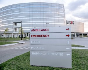 The façade of the New Orleans East Hospital