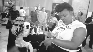 Niala Howard from Magnolia make-up - body painting at the Power House grand opening. Photo courtesy Ashé Cultural Arts Center