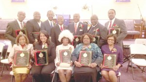 Pictured, from left to right, front row: First Lady Margie Zeno; Jefferson Superintendent Michele Blouin-Williams; Librarian Doris Pitts; Honorable Chief Justice Bernette Joshua Johnson; and Honorable Chief Judge June Berry Darensburg; standing: Gretna Councilman, Leo Jones; Pastor Donald R. Jones; Attorney Kyle Mark Green; Pastor M.C. Zeno; Jefferson School Board President Cedric Floyd; Westwego Councilman Glenn Green; and Honorable Marc Johnson.