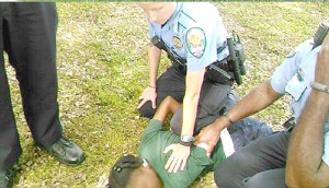 A white police officer subdues a 10-year-old Black student with autism in Jefferson Parrish, Louisiana, after she had an outburst in class.