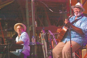 JON CLEARY, left, and TAJ MAHAL, right