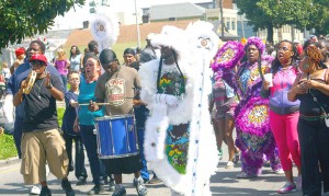 Participants in a recent Indian Super Sunday parade