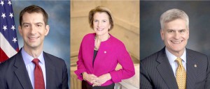 From left to right, Tom Cotton of Arkansas, Shelley Moore Capito of West Virginia and Bill  Cassidy of Louisiana are among the U.S. senators considered crucial to blocking efforts to repeal the Affordable Care Act.