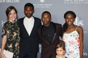 Members of the cast of Mudbound walked the red carpet during the film's premiere during New Orleans Film Festival on Saturday, October 14. From left: Lucy Faust, Frankie Smith, Joshua J. Williams, Piper Blair and Kennedy Derision. Photo by Tyra Johnson.