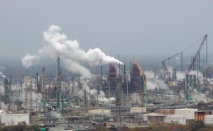 A view of the ExxonMobil refinery in Baton Rouge from the La. State Capitol.