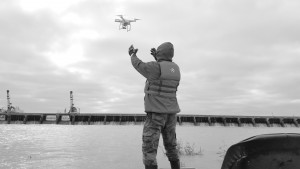 The Army Corps used a drone to monitor the Bonnet Carre Spillway in ithe 2016 flood