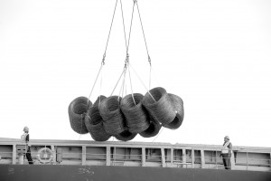 Steel coils handled at Port NOLA.