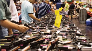 Guns for sale at a show in Louisiana 