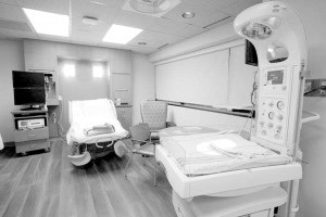 Labor and delivery room at Ochsner Baptist.