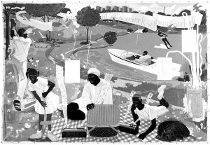 "Past Times," a painting by Kerry James Marshall