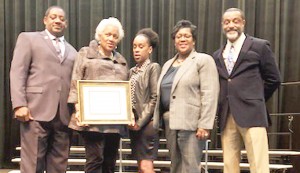 Political strategist Donna Brazile was in town recently to attend the Charles Frye Memorial Lecture at Southern University at New Orleans. Above, Brazile, second from left, poses with from left, David Walker, SUNO Student, Francis Helena, SUNO Student. Dr. Lisa Mims-Devezin, SUNO Chancellor; and Dr. Clyde Robertson, SUNO CAAAS Director.