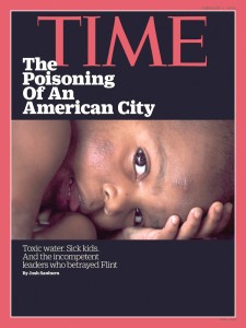 This February 2016 cover of Time magazine features a rash-covered child during the height of the Flint, Mich. water crisis.