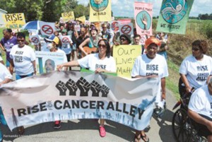 File photo from a march held in November, 2018 protesting petrochemical plants in Louisiana  along what is known as Cancer Alley.