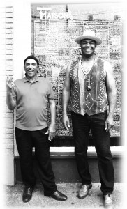 Bruce "Sunpie" Barnes, right, one of the authors of "Le Ker Creole – Creole Compositions & Stories," as well as vocalist/musician on the book's accompanying CD, and famed drummer Leroy Joseph Etienne, left, who also is featured as a vocalist and musician on the Le Ker CD.