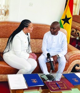 Mayor Cantrell with the Hon, Mayor Ernest Arthur of Cape Coast Metropolitan Assembly