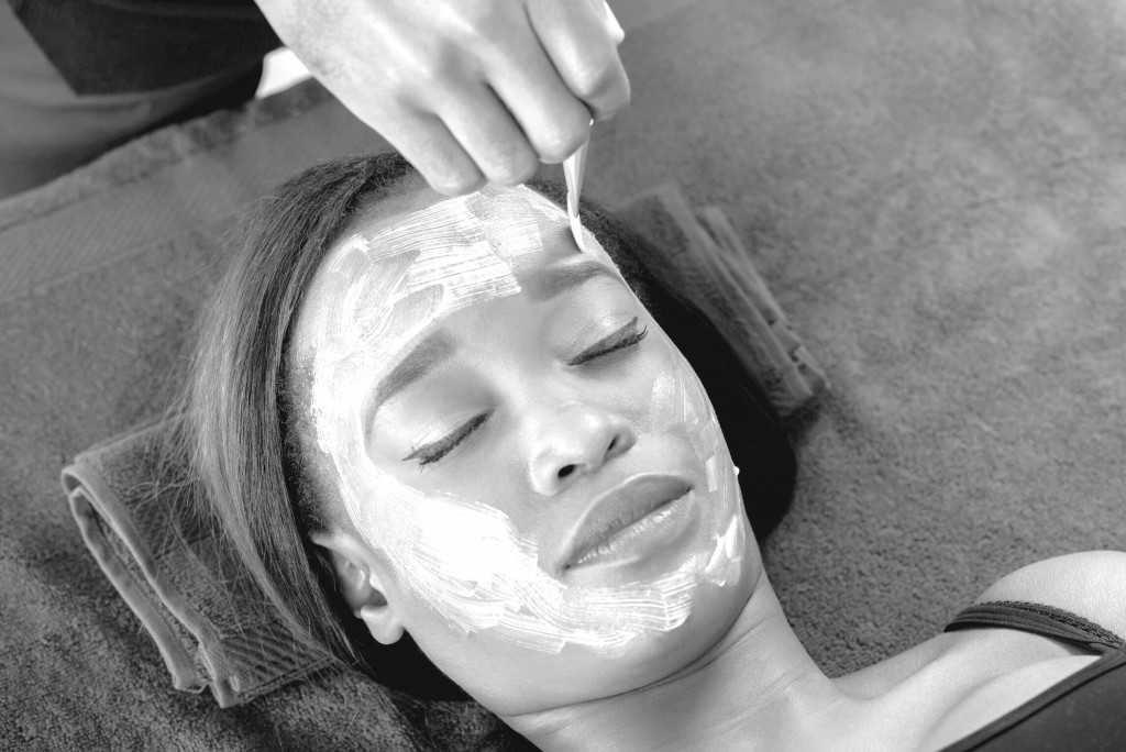 Person of color getting a chemical peel