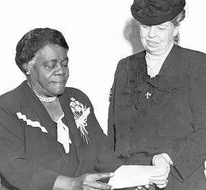 Mary McLeod Bethune with First Lady Eleanor Roosevelt.